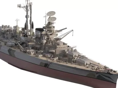 WW2  GERMAN HEAVY CRUISER 3D model