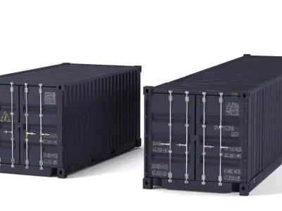 Container ruined cargo PBR 3D model