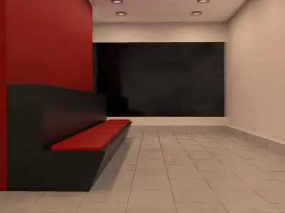 Empty Room Low-poly 3D model