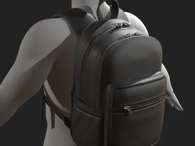 Backpack Camping Generic military combat human fantasy  Low-poly 3D model