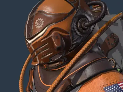 The Astronaut Low-poly 3D model