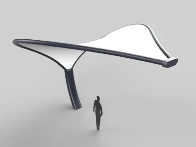 Tensile Canopy M3 Low-poly 3D model