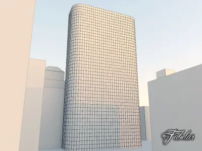 Building tall with squares Low-poly 3D model