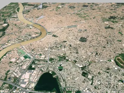 Cityscape Bordeaux France 3D model