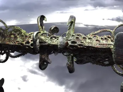 Alien Moss tower 4 3D model