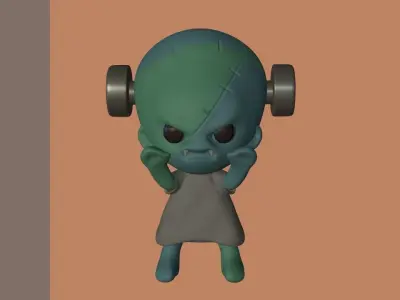 Lovely Halloween characters 3D print model