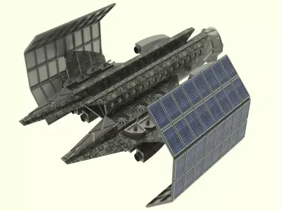 Mars - S800 Spaceship  Low-poly 3D model