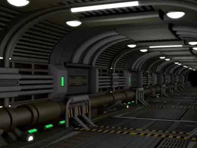 Sci Fi Tunnel 3D model