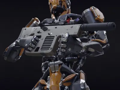 Evil Machine Low-poly 3D model