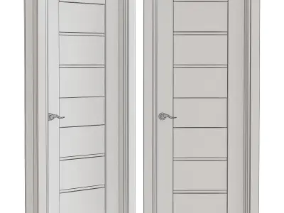 Edna Vetro Bianco Noble Belldinni Modern Interior Door 3d model Low-poly 3D model