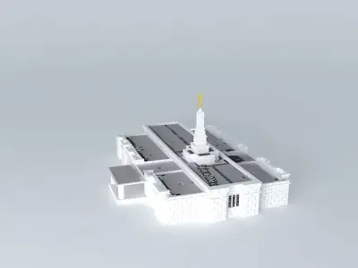 LDS.TEMPLO MORMON GUADALAJARA, MEXICO 105 TH. OPERATING TEMPLE. Free 3D model