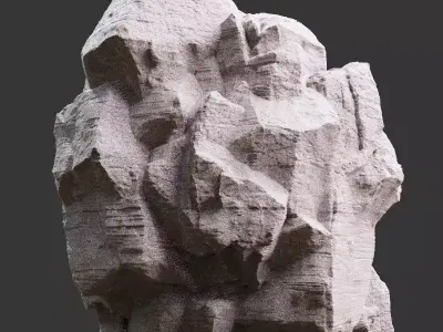 Stylized Realistic Highpoly Rock - CG And Games - 03 3D model