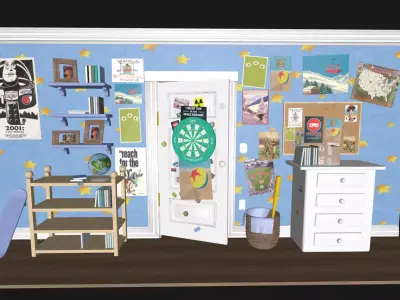 Andys room door 3D model