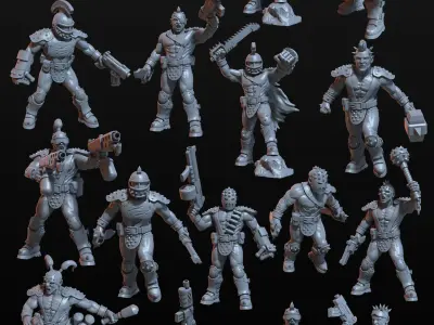 wasteland gangers 3D print model