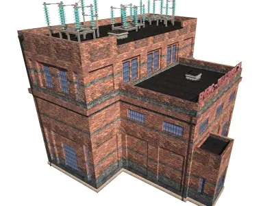 High Voltage Factory 191 Low-poly 3D model