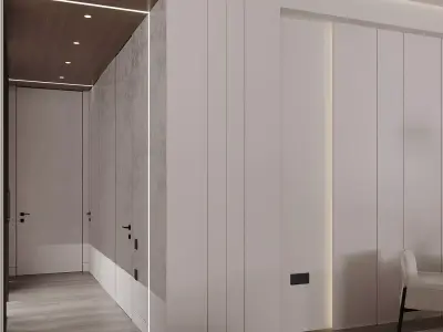 LIVINGROOM AND HOLL MODERN STYLE  3D model