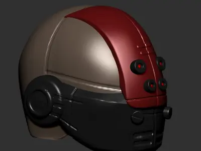 helmet high poly sculpt 3d printable ver 7 3D model 3D model 86