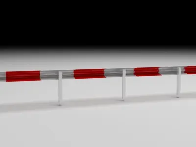 Crash Barrier Safety Fence 3D model purchase