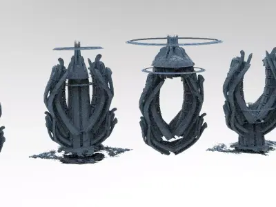 Sci fi Trinity elite Queens building collection  3D model