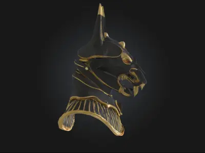 Anubis Guardian  Mythological Statue Model for Ancient 3D model