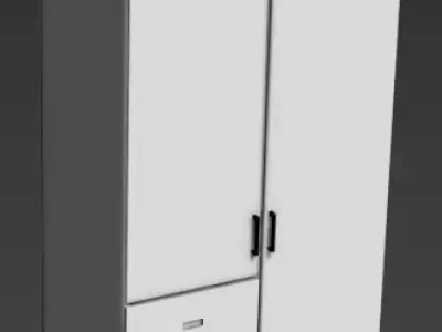 2-Door clothes cabinet Low-poly 3D model