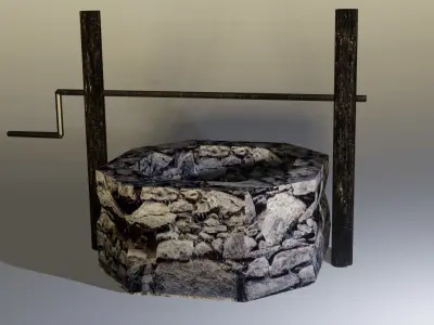 water well Low-poly 3D model