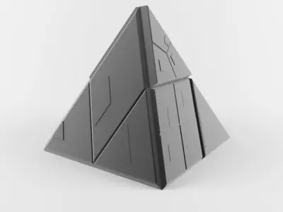 Sci Fi Pyramid Shape Triangle 1 Low-poly 3D model