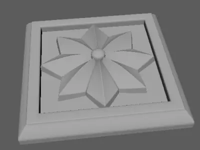 rosette decorative box 3D model