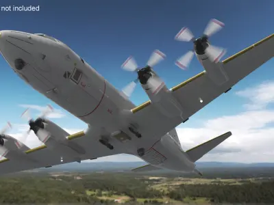  German Navy P3 Orion ASW Aircraft Rigged for Cinema 4D 