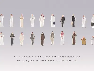 ArchViz People 30 Dubai UAE Saudi Bundle 3D model