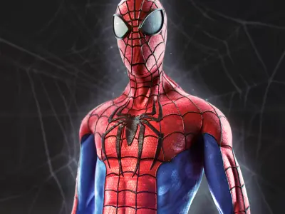 Fan art - Spiderman Low-poly 3D model