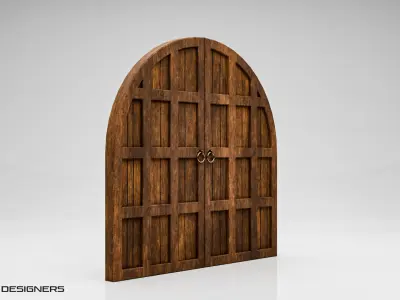 Castle Door Low-poly 3D model