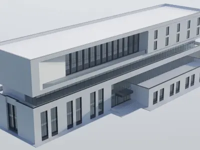 Civic Building Low-poly 3D model