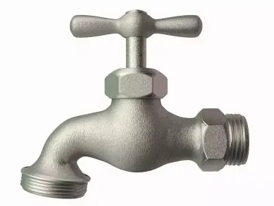 Spigot water tap Low-poly 3D model