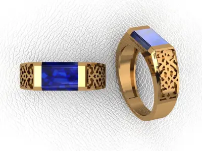 ring 50 pieces drawing 3d rihone drawing ring rings 3D print model