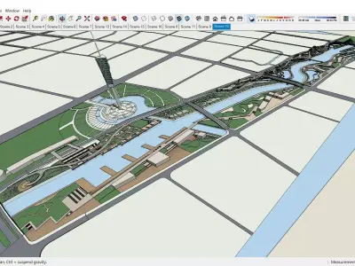 Sketchup Plaza siteplan 206 3D model