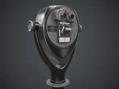 Coin-operated Telescope Binoculars PBR Game Ready Low-poly 3D model