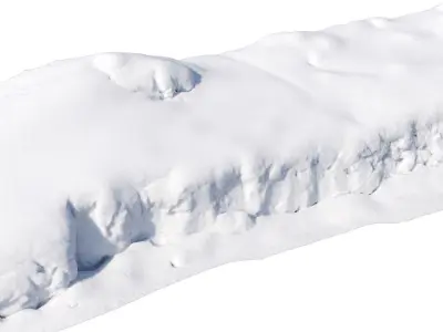 Low snow cliff 3D model