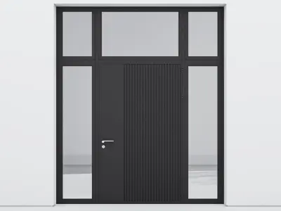 Aluminium door 45 3D model