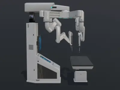 Surgical Robotic System Low-poly 3D model