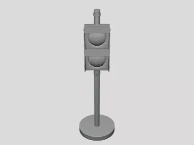 Traffic Light - Geometry Only No Textures No Materials 3D model