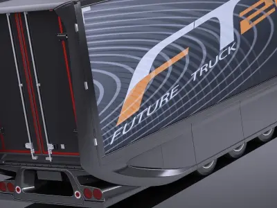Mercedes-Benz FT 2025 Future Truck with trailer VRAY 3D model