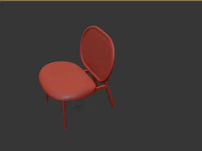 Spike Lounge Chair Natural 3D model