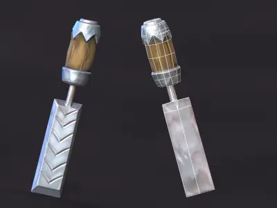 Stylized Tombstones 3D model