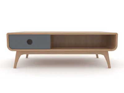 Modern Scandinavian Coffee Table Rectangular Morris 3D model