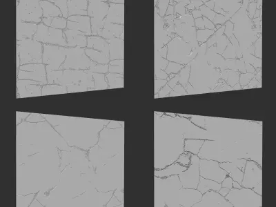 24 Zbrush Crack Noise Low-poly 3D model
