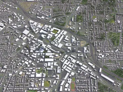 Durham - 3D City Model Low-poly 3D model