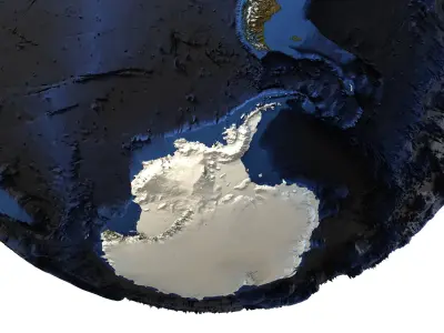 Earth Natural Globe Low-poly 3D model