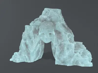 Skull Cave Low-poly 3D model