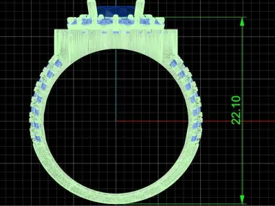 Jewelry ring 355 3D print model